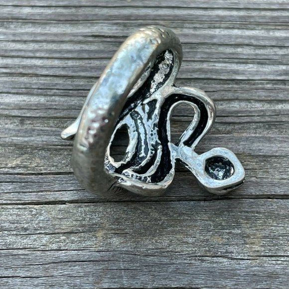 Snake Ring Silver Tone Fashion Rings Jewelry Unisex Rings Size 7 - Picture 5 of 9